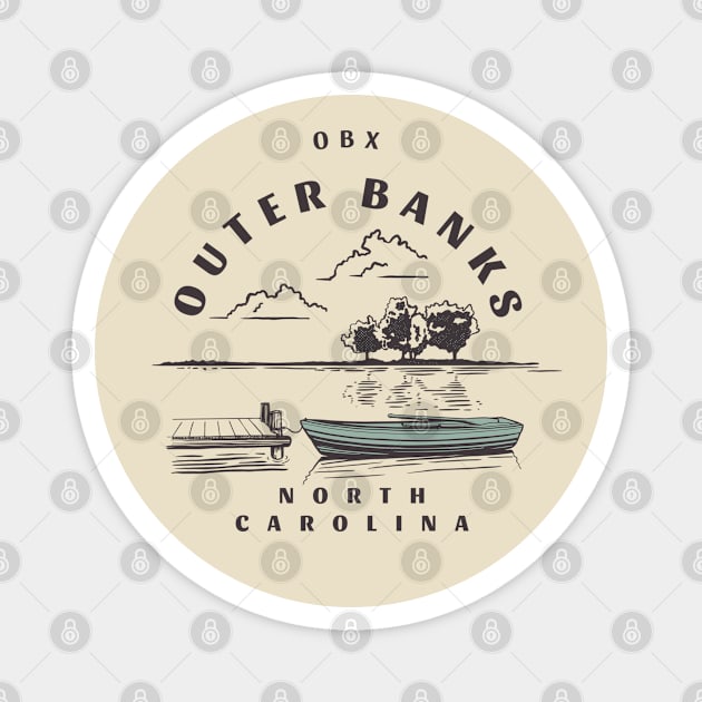 Outer Banks Fishing Trip Vacation Magnet by BackintheDayShirts